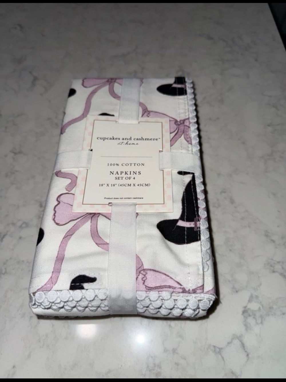 New Cupcakes &  Cashmere Witches Hats and Bows Napkins